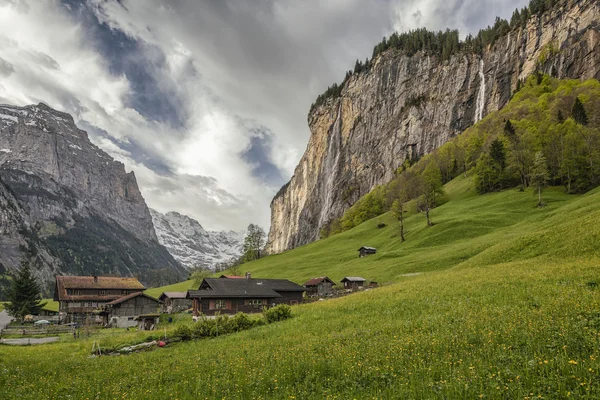 Valle di Lauterbrunnen in Svizzera Immagini Stock Royalty Free