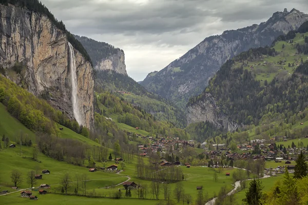Valle di Lauterbrunnen in Svizzera Foto Stock
