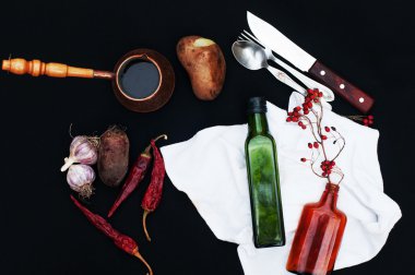 Kahvaltı, kırmızı dut, patates, Kuru kırmızı biber, yemek arka plan