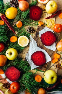 Farklı çiğ sebze arka plan. Sağlıklı beslenme. Yediğine temiz