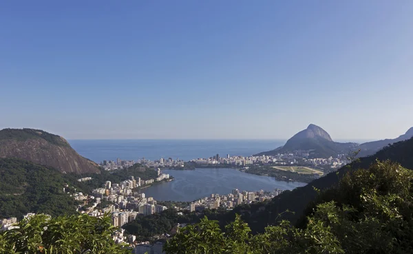 Vista panorâmica do Ipanema e da Lagoa, Rio de Janeiro, Brasil . — Fotografia de Stock
