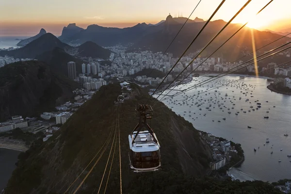 Vista do Rio de Janeiro da Montanha do Pão de Açúcar — Fotografia de Stock