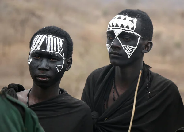 Masai Jovens Guerreiros — Fotografia de Stock