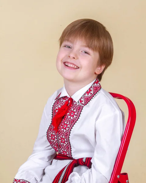 Portrét Roztomilého Chlapečka Blond Vlasy Usmívající Dítě Šťastné Dětství Modelka — Stock fotografie