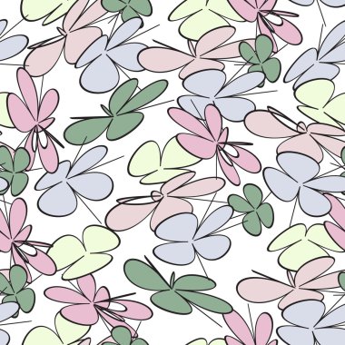 Renkli çiçek vektörünün seamless modeli