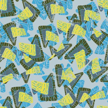 El çizimi yaratıcı elementlerle kusursuz soyut arkaplan 