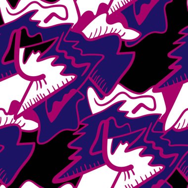 Soyut el çizimi desenli kusursuz arkaplan.