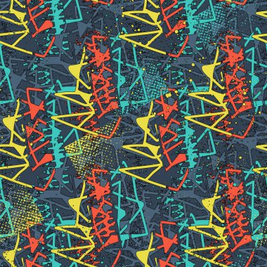 Yaratıcı tasarımın için şehir el çizimi kusursuz soyut desen