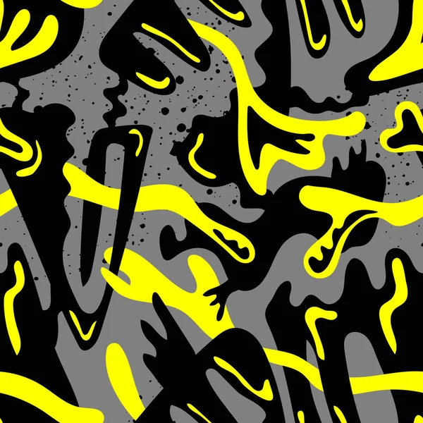 Kusursuz soyut sanrısal kentsel renkli desen