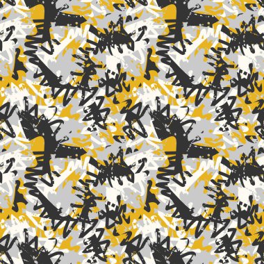 El çizimi grunge deseni olan soyut, pürüzsüz şehir arkaplanı