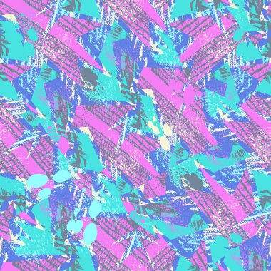 Eğri benekli ve grunge benekli şehir soyut el çizimi deseni