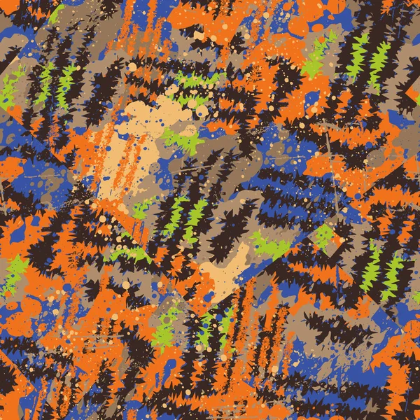 Vuile Stedelijke Abstracte Naadloze Patroon Met Stippen Grunge Spots Chaotische — Stockvector