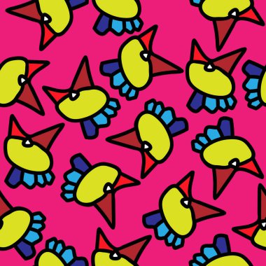 Dikensiz arkaplanda soyut çizilmiş ögelerle olağandışı sanat eserleri