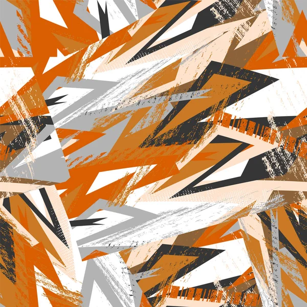 Modèle Coorful Abstrait Sans Couture Urbain Avec Des Taches Grunge — Image vectorielle