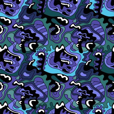  Renkli elle çizilmiş soyut, pürüzsüz arka plan harika bir desen. Çılgınca fikirlerin için illüstrasyon