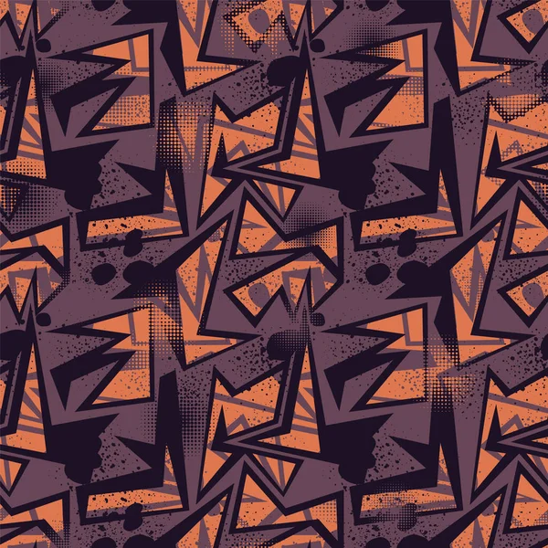 Fond Urbain Abstrait Sans Couture Avec Des Éléments Géométriques Incurvés — Image vectorielle