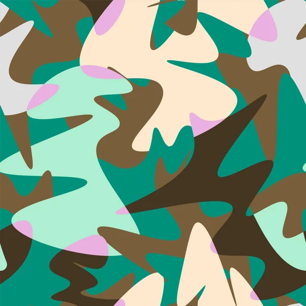 Naadloos Abstract Patroon Met Handgetekende Golvende Vormen Voor Prints Texturen — Stockvector