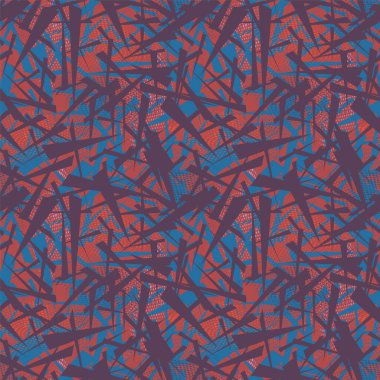  Kaotik üçgen geometri elementleriyle kusursuz soyut şehir deseni 