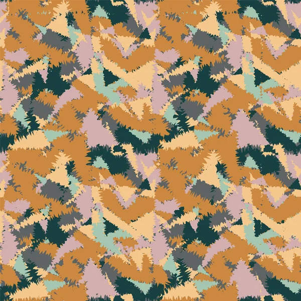 Urban Nahtlose Camouflage Modernen Stil Muster Mit Chaotischen Geschwungenen Formen — Stockvektor