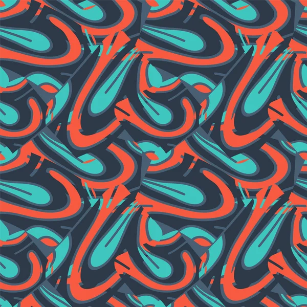 Motif Urbain Absract Sans Couture Avec Des Formes Colorées Chaotiques — Image vectorielle