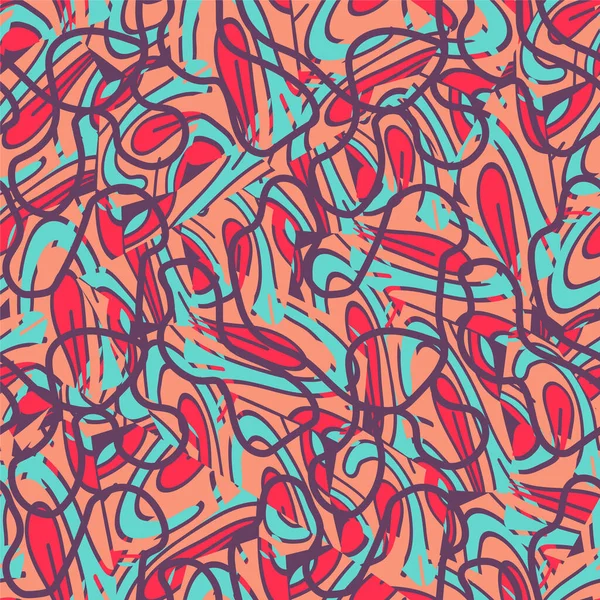 Motif Urbain Absract Sans Couture Avec Des Formes Colorées Chaotiques — Image vectorielle