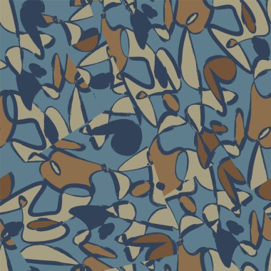  Kaotik dalga şekilleri ve grunge çizgileri olan kusursuz soyut kentsel desen