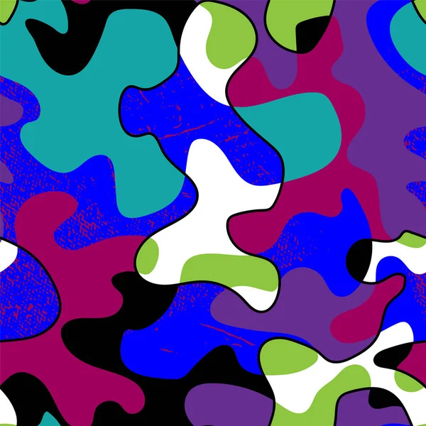 带抽象矢量波形状的无缝图案 — 图库矢量图片