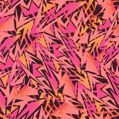  Kavisli geometri elementleri ve grunge noktalarıyla kentsel, pürüzsüz soyut desen