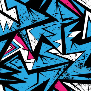  Kavisli geometri elementleri ve grunge noktalarıyla kentsel, pürüzsüz soyut desen