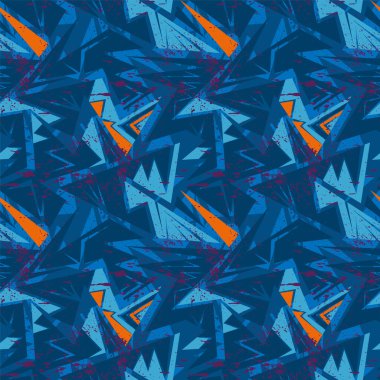  Kavisli geometri elementleri ve grunge noktalarıyla kentsel, pürüzsüz soyut desen