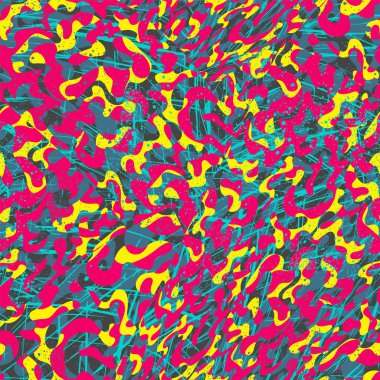  Kaotik şekilli, soyut, pürüzsüz el çizimi deseni