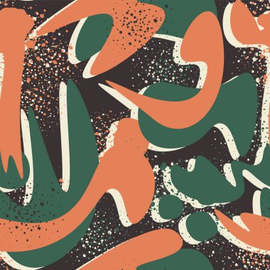  İzler, doku ve tekstil için dalga vektör şekilli kusursuz soyut desen