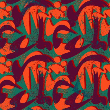  İzler, doku ve tekstil için dalga vektör şekilli kusursuz soyut desen