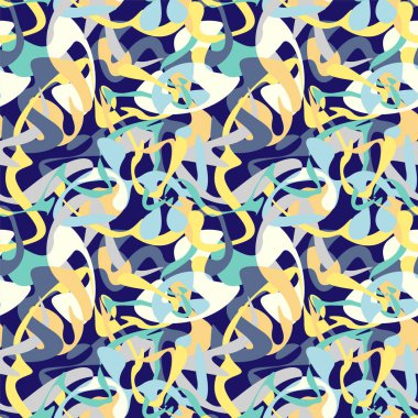  Yaratıcı vektör dalga şekilleriyle kusursuz soyut kentsel şablon