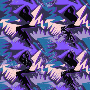 Şehir psikedelik soyut vektör şablonu