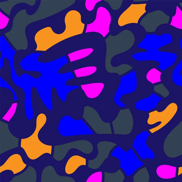 Безшовний Барвистий Візерунок Абстрактними Формами — стоковий вектор