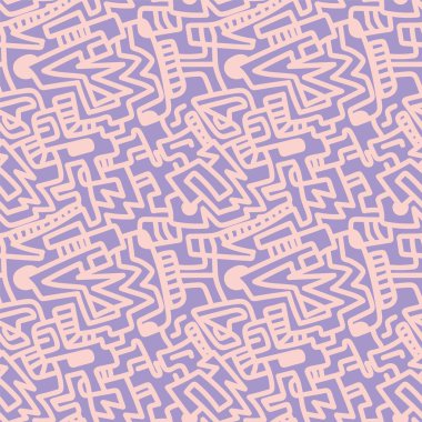  Aztek etnik soyut desenli kusursuz vektör çizimi