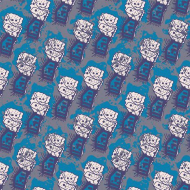 Elle çizilmiş kusursuz desen. Tuhaf karakterleri tekrarla.