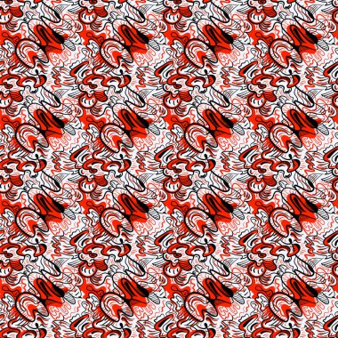 Elle çizilmiş kusursuz vektör çizimi soyut benzersiz desen