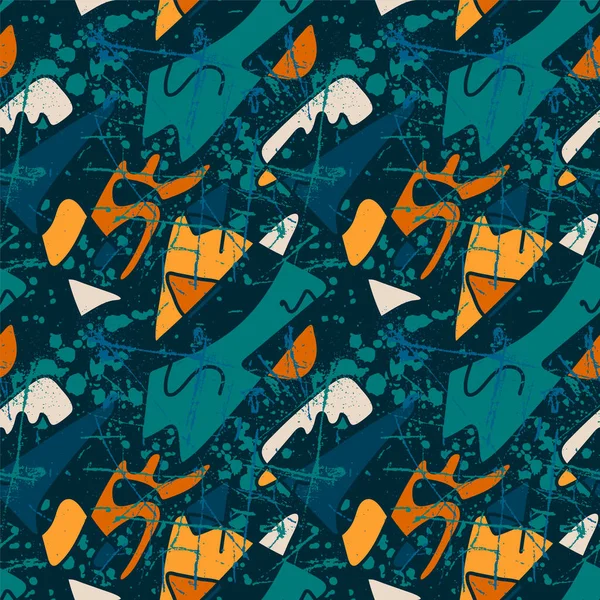  Karmaşık şekilli kusursuz vektör renkli sanat eserleri, grunge lekeleri deseni