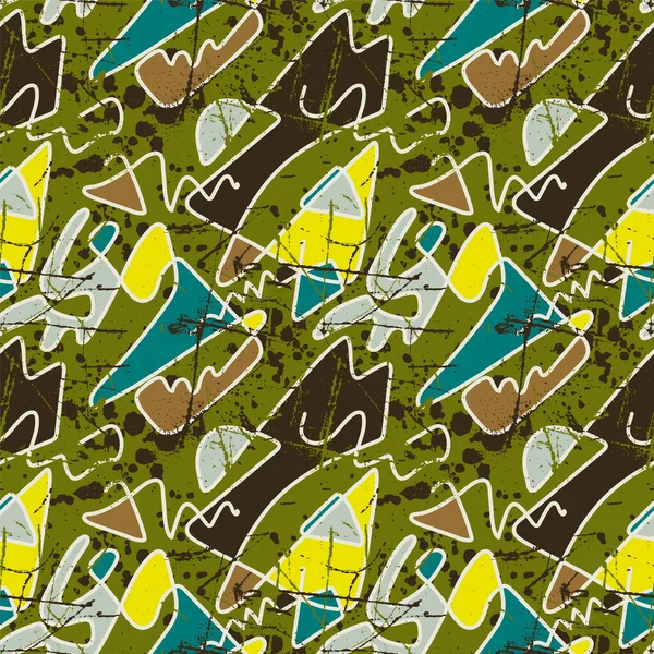  Karmaşık şekilli kusursuz vektör renkli sanat eserleri, grunge lekeleri deseni