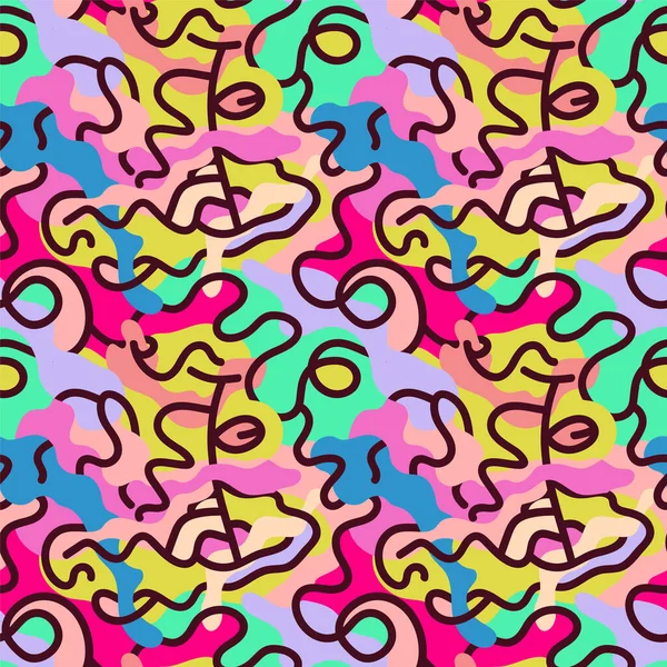 Baskı, kumaş ve doku için soyut desenler çizilmiş, renksiz, pürüzsüz bir sanat eseri.