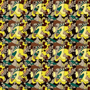 Psikedelik soyut, alışılmadık, dikişsiz desen