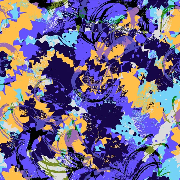 Stedelijk Uniek Naadloos Abstract Kleurrijk Patroon Voor Prints Textuur Textiel — Stockvector
