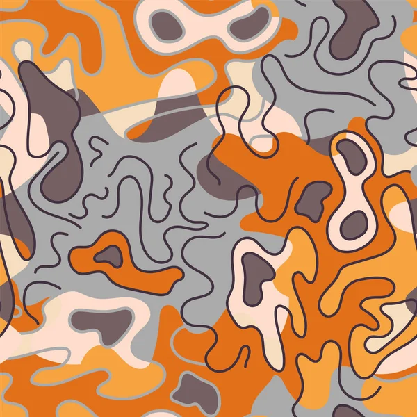 Уникальные Абстрактные Декоративные Бесшовные Рисунки Нарисованными Руки Волнами Линиями — стоковый вектор