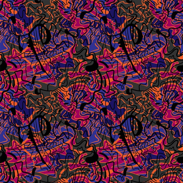  Abstract psychedelic unique artwork with hand drawn chaotic pattern