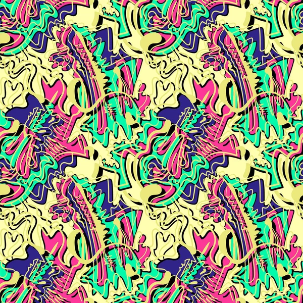  Abstract psychedelic unique artwork with hand drawn chaotic pattern