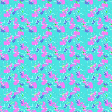 Elle çizilmiş eşsiz kusursuz desen Soyut elementleri tekrarla