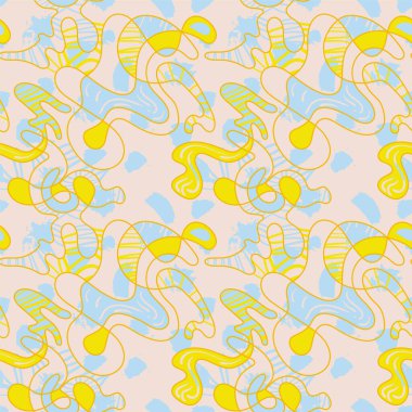 Kusursuz soyut el çizimi desen doku, tekstil, parmak izi