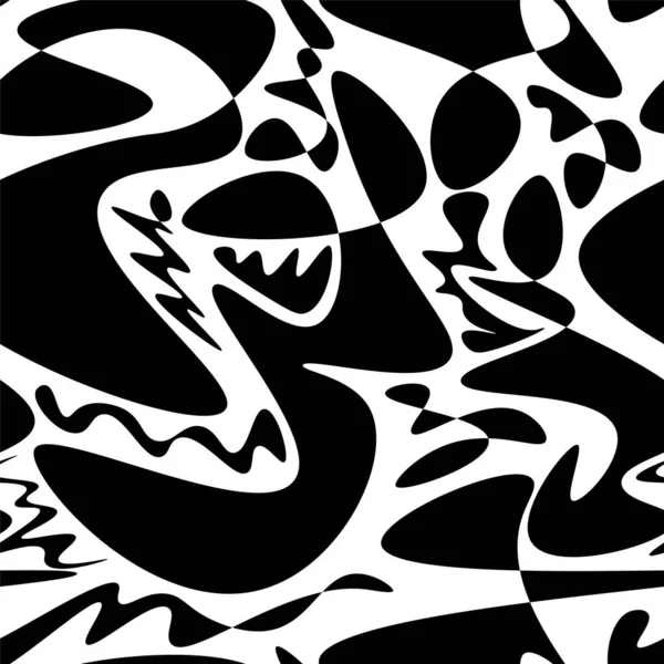 珍しいシームレスな抽象的な手描きベクトルパターン — ストックベクタ